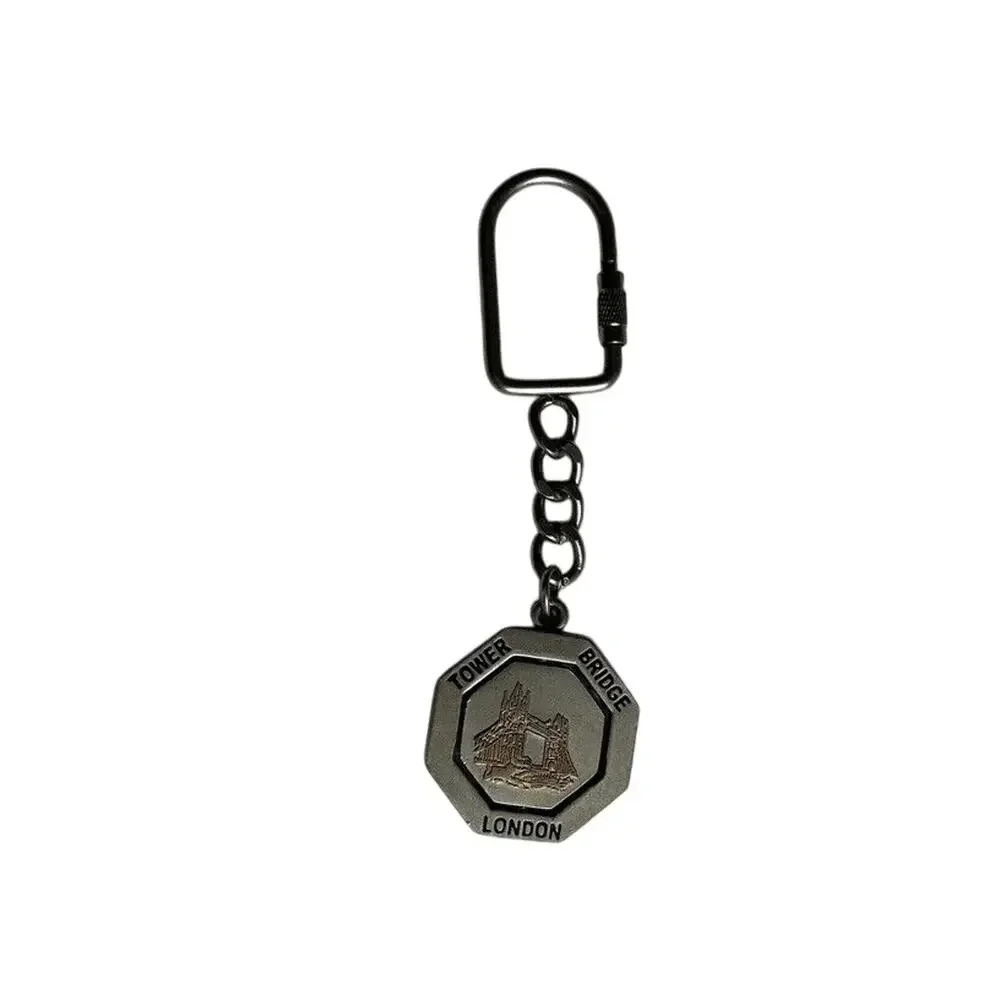 London Spinner Keychain England Souvenir City Sights Spinning Center Keyring